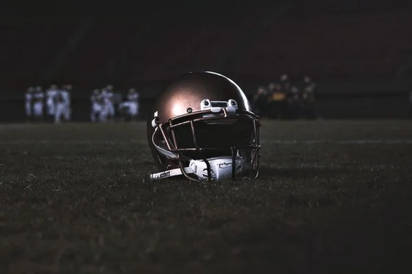 American football stadium night game